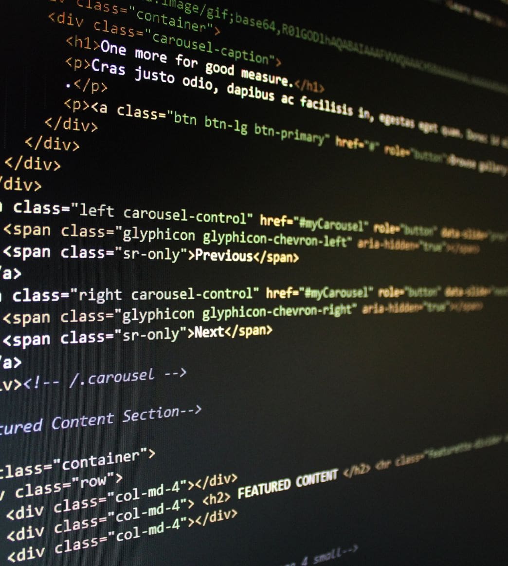 html and css code on computer screen